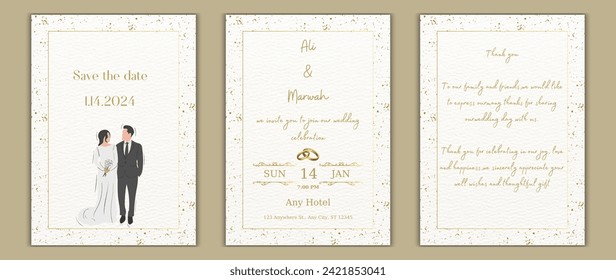 Vector design for a wedding invitation card 