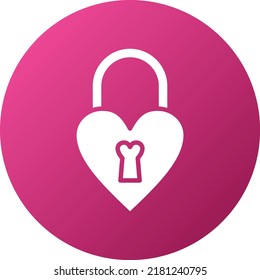 Vector Design Wedding Padlock Icon Style