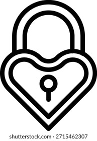 Vector Diseño Boda Candado Icon Style