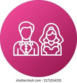 Diseño de vectores Estilo de iconos de fotos de boda