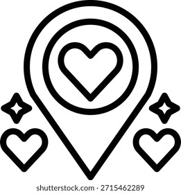 Estilo de icono de marcador de posición de Boda de diseño de Vector