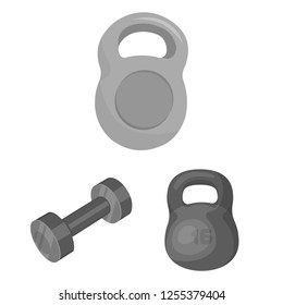 Vector design of weight and lifting icon. Collection of weight and exercise stock vector illustration.