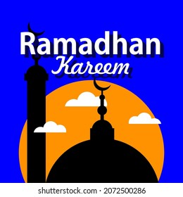 diseño vectorial para dar la bienvenida al mes de ramadan kareem. archivos. editable