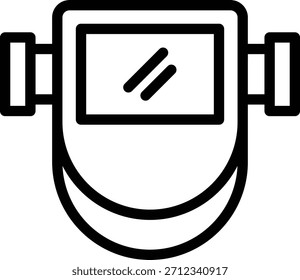 Estilo de ícone de capacete de soldadura de design de vetor