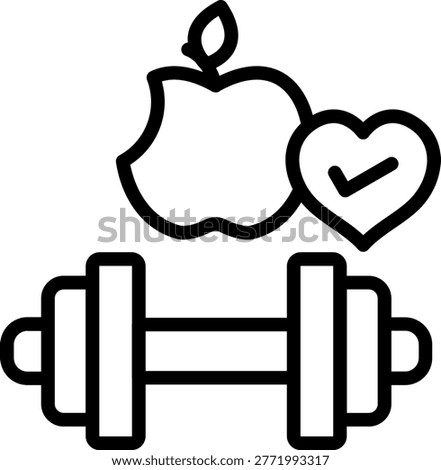 Vector Design Wellness Habit Icon Style