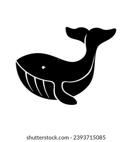 Vector design of whale, graphic and icon design