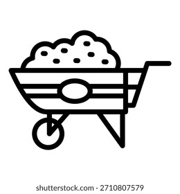 Estilo de icono de carretilla de diseño de Vector