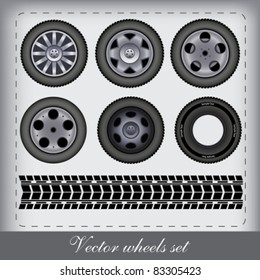 vector design wheels. Eps 10