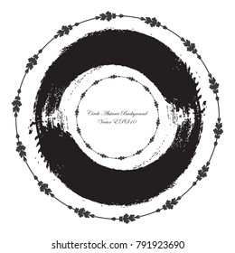 Vector design white abstract circles with line elements template. Frame of circle use to website or business. Big circles background.
