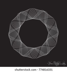 Vector design white abstract shape with line elements template. Frame of circle use to website or business. Big circles background.