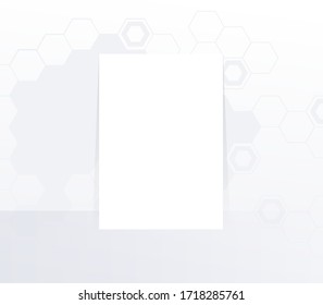 Vector design white & grey background, cover poster banner mockup.