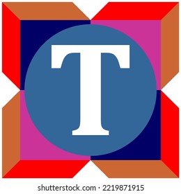 Diseño de vectores. Letras blancas con círculos