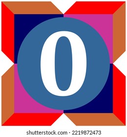 Vector Design. White Numbers With Circles