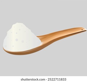 Vector design of white powder on Spoon