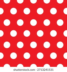 Vector Design White and Red Polka Dots