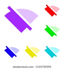 vector design of wifi disable icon color option