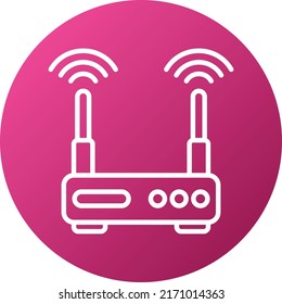 Diseño de vectores Estilo de iconos del enrutador Wi-Fi