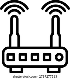 Vectordesign Wifi Router Symbolstil