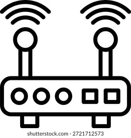 Vectordesign Wifi Router Symbolstil