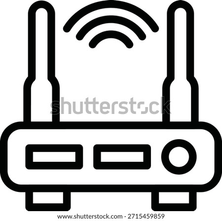 Vector Design Wifi Router Icon Style