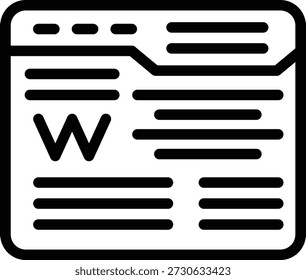 Vector Design Wikipedia Icon Style