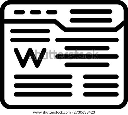 Vector Design Wikipedia Icon Style