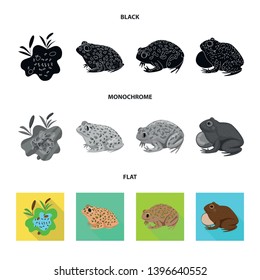 Vector design  wildlife and bog sign. Collection  wildlife and reptile stock symbol for web.