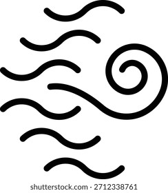 Estilo de ícone de vento do design de vetor