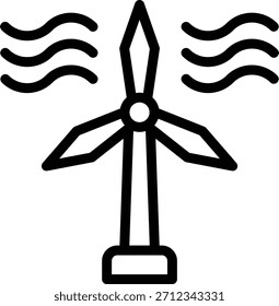 Estilo de ícone da turbina de vento do projeto do vetor