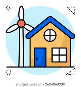 Vector design of windmill home