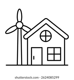 Vector design of windmill home