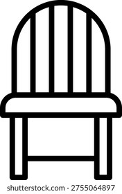 Vector Design Windsor Chair Icon Style