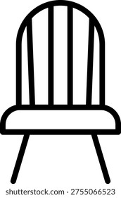 Vector Design Windsor Chair Icon Style