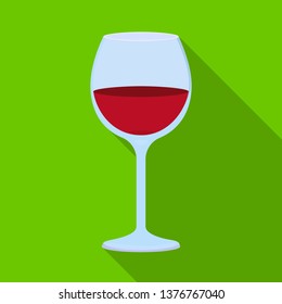 Vector design of wine and red symbol. Set of wine and wineglass stock symbol for web.