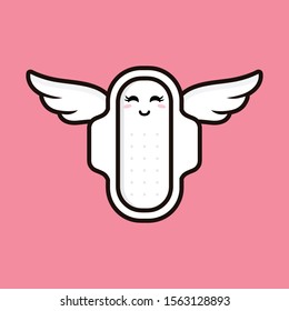 vector design of winged sanitary cartoon