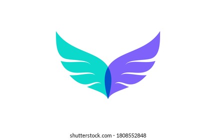 Vector design of wings. Suitable as a logo that represents freedom, courage and happiness.