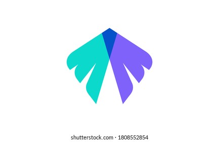 Vector design of wings. Suitable as a logo that represents freedom, courage and happiness.
