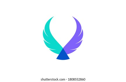 Vector design of wings. Suitable as a logo that represents freedom, courage and happiness.