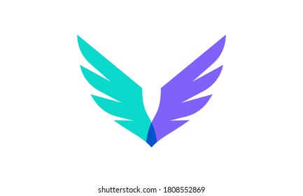 Vector design of wings. Suitable as a logo that represents freedom, courage and happiness.