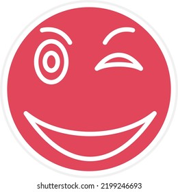 Vector Design Wink Icon Style