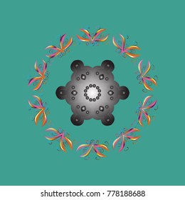 Vector design. Winter doodles hand drawn snowflake. Cute, simple vector snowflakes for postcard and poster graphic design for textile, wrapping paper, hand drawn style christmas winter backgrounds.