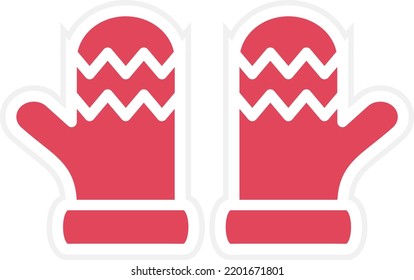 Vektordesign Winterhandschuhe - Symbolstil