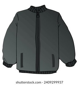Vector design of a winter jacket 