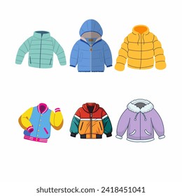 Vector design of a winter jacket 