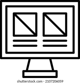 Vector Design Wireframe Icon Style
