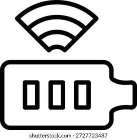 Vector Design Wireles Battery Icon Style