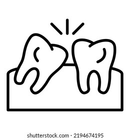 Vector Design Wisdom Tooth Icon Style