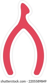 Vector Design Wishbone Icon Style