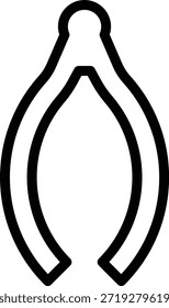 Vektordesign-Wishbone-Symbolstil
