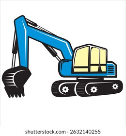 vector design without ai assistant-Excavators, or often called backhoes, are heavy equipment used to dig soil, rocks and other materials.
